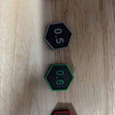 Biểu tượng kích thước vòi phun từ tính hình lục giác