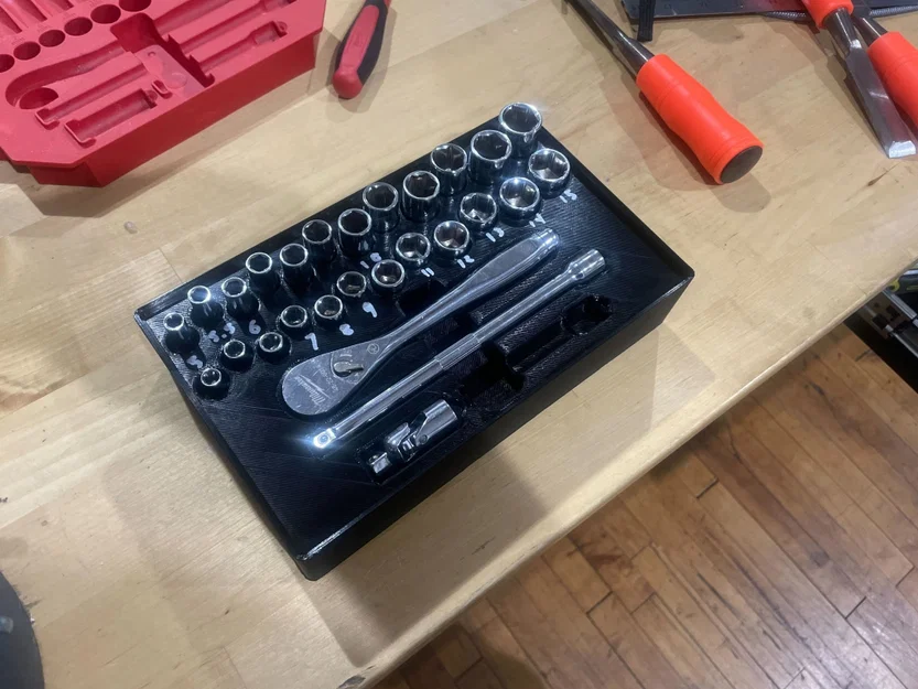 Bộ tổ chức 3x5 cho bộ socket Milwaukee 1/4 - Image 1