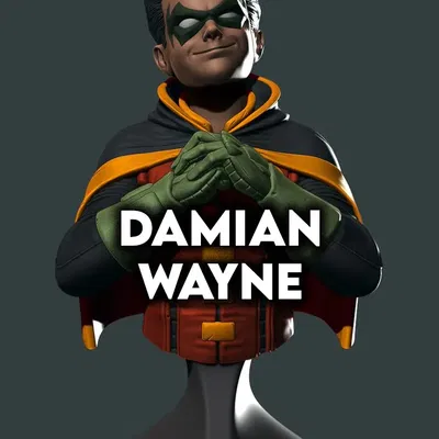 Tượng bán thân Damian Wayne với chi tiết tinh xảo