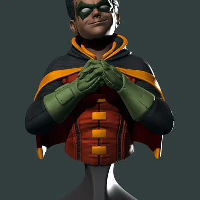 Tượng bán thân Damian Wayne với chi tiết tinh xảo