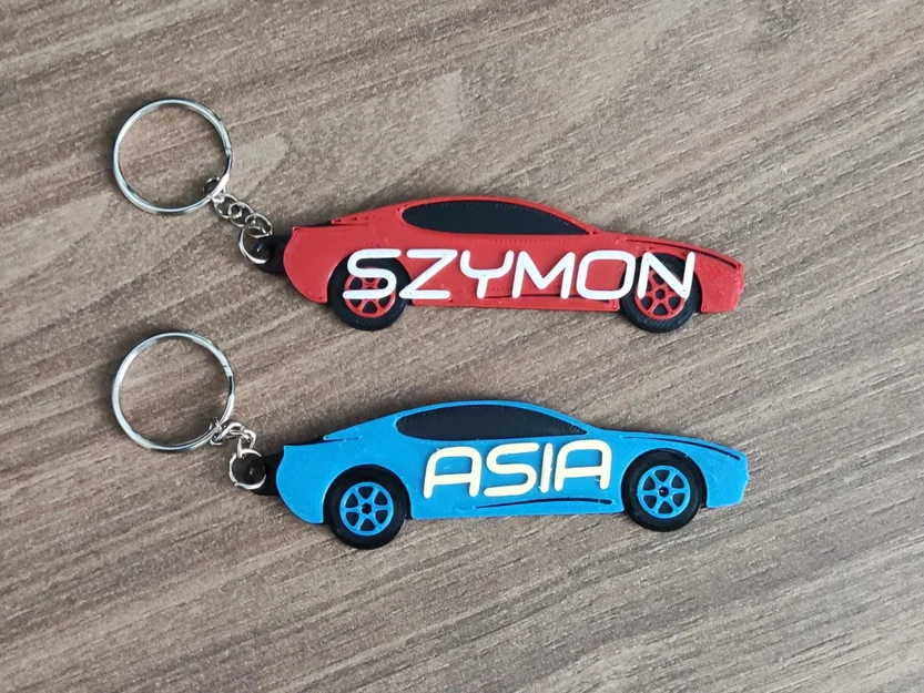 Móc khóa ô tô cá nhân hóa với tên bạn - Image 1