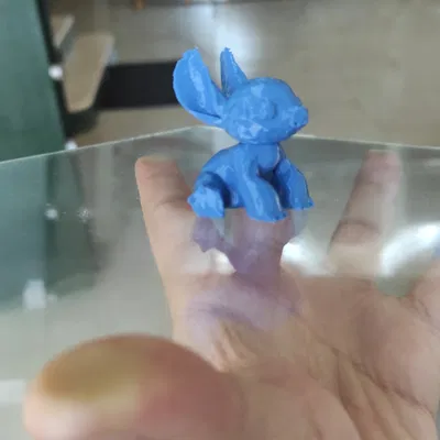 Mô hình nhân vật Stitch phong cách Low Poly