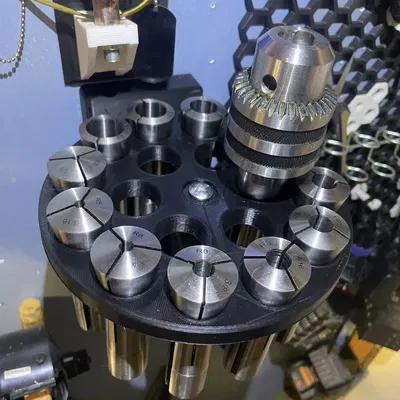 Giá đỡ carousel R8 cho 18 collet in 3D