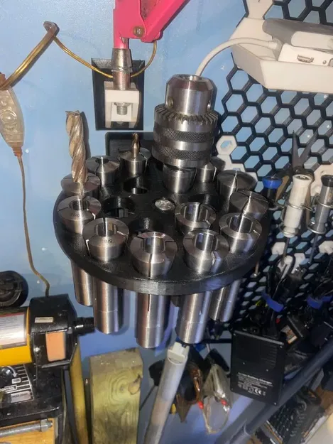 Giá đỡ carousel R8 cho 18 collet in 3D - Image 3