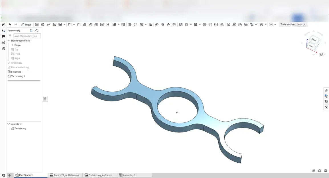 Giá đỡ trung tâm cho b ramp nâng xe Arebos PKW - Image 1