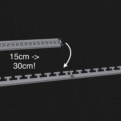 Thước kẻ ghép hình gập lại 30cm không có khe hở gây khó chịu