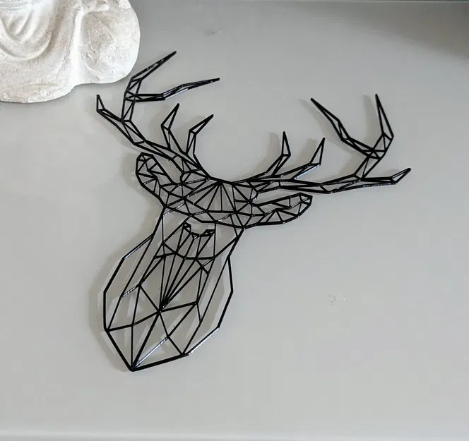 Hươu thấp đa giác trang trí tường - Image 1