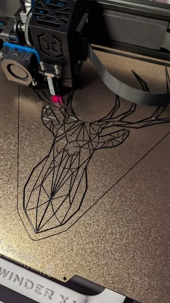 Hươu thấp đa giác trang trí tường - Image 3