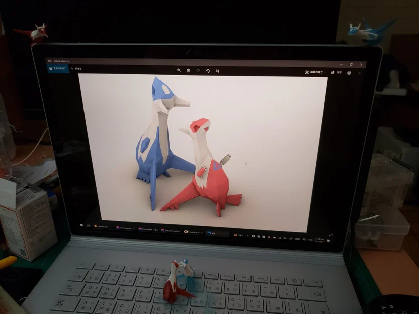 Mô hình Pokemon Latios và Latias phong cách LowPoly - Image 6