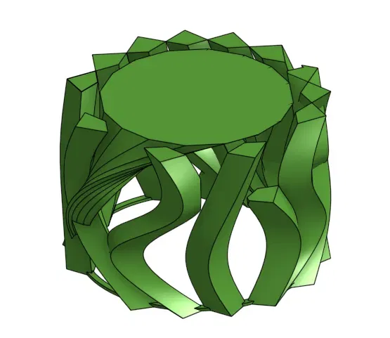 Bàn để ly thấp poly cho không gian bàn - Image 1