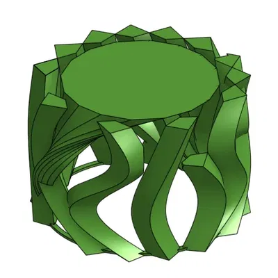 Bàn để ly thấp poly cho không gian bàn