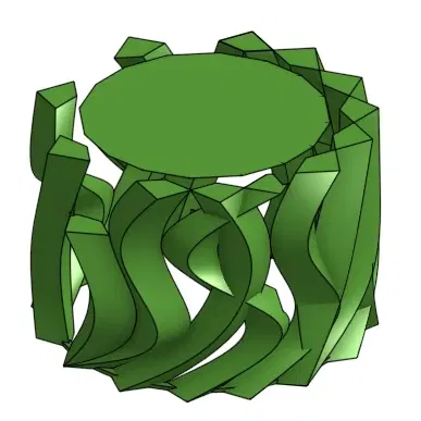 Bàn để ly thấp poly cho không gian bàn