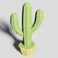 Cây xương rồng và cây succulents phong cách low poly với chậu tha... - Thumbnail 3