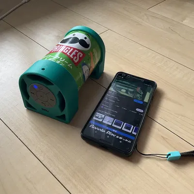 Loa bluetooth Pringles tái chế từ ống nhựa ngắn