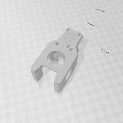 Vỏ sau của voron với hotend V6 và đai 17mm