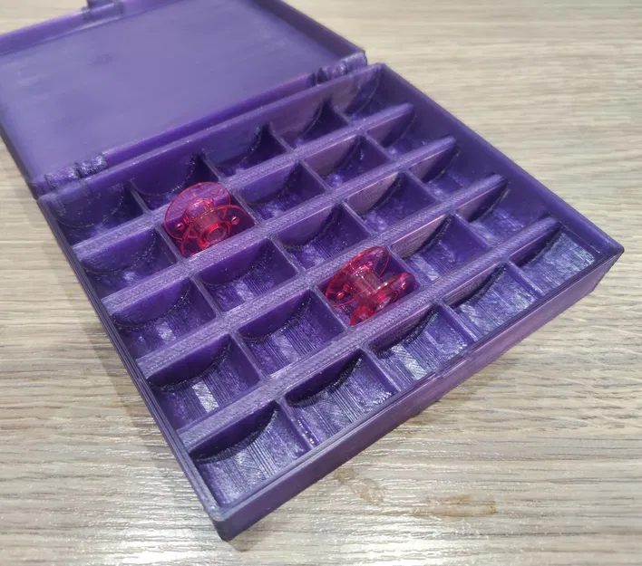 Hộp đựng cuộn chỉ may với nắp khóa an toàn - Image 1