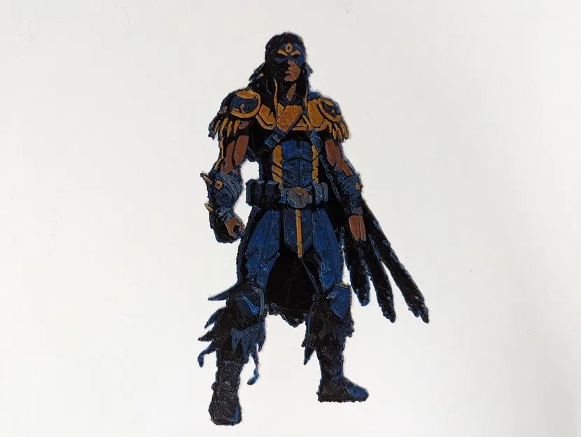 Chiến binh da đỏ Mỹ trong phong cách nghệ thuật HueForge - Image 1