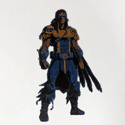 Chiến binh da đỏ Mỹ trong phong cách nghệ thuật HueForge