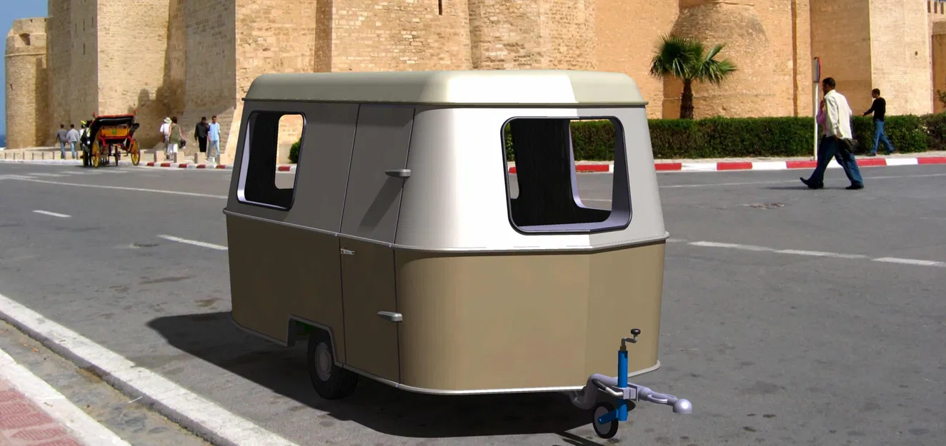 Xe kéo cắm trại phong cách thập niên 60 từ Eriba Faun - Image 1