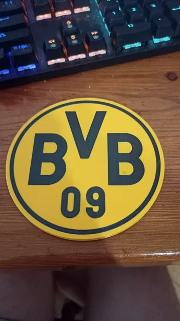 Mặt lót ly Borussia Dortmund đa vật liệu 118mm - Image 1