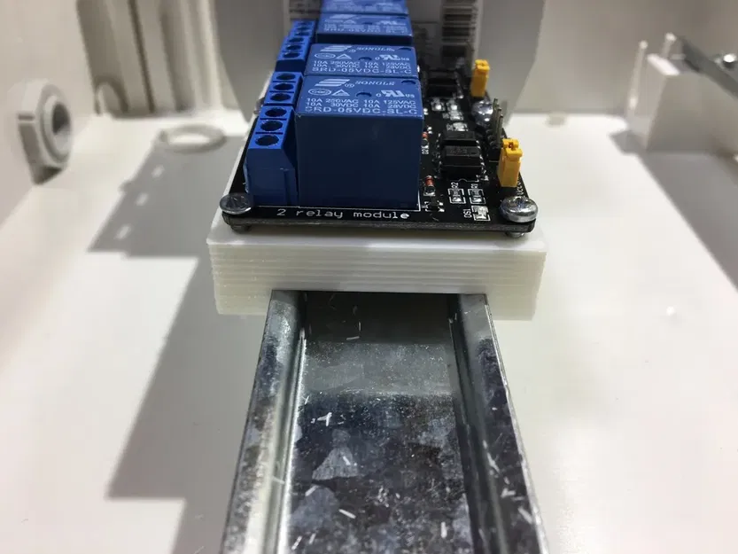 Giá đỡ mô-đun rơ-le đôi cho thanh DIN - Image 3