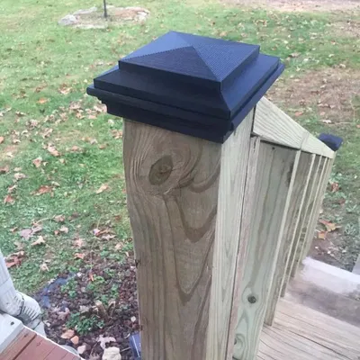 Nắp cột 4x4 cho hiên nhà thêm tay vịn