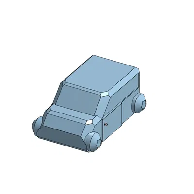 Xe SUV tùy chỉnh phong cách low poly nhỏ gọn