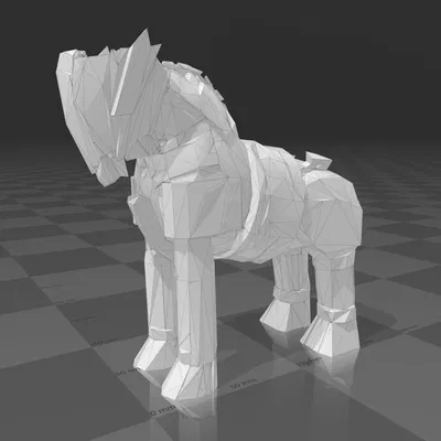 Ngựa gỗ thành Troy phong cách Low Poly