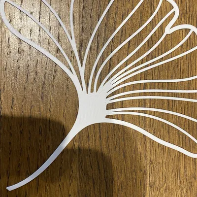 Mẫu stencil lá Ginkgo trang trí nghệ thuật