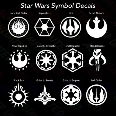Decal biểu tượng Star Wars cho trang trí và phụ kiện