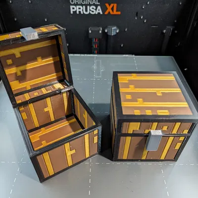 Hòm kho báu đa màu sắc trong Minecraft