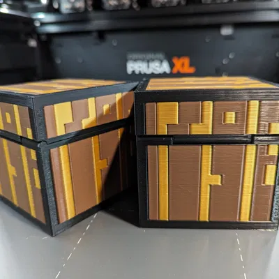 Hòm kho báu đa màu sắc trong Minecraft