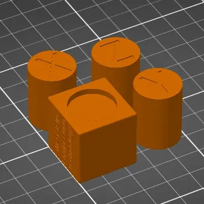 Khối trục tọa độ XYZ cho mô hình CAD và in 3D