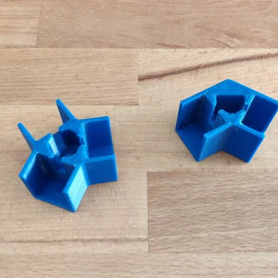 Hệ thống kệ hình lục giác bằng gỗ và kết nối in 3D