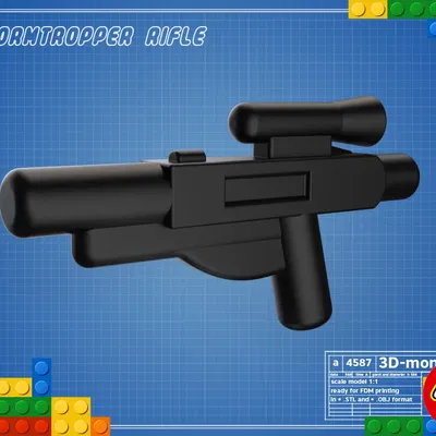 Rifle Stormtrooper LEGO Star Wars chi tiết in 3D