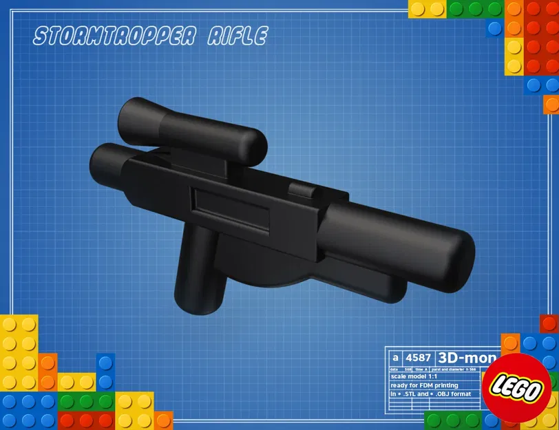 Rifle Stormtrooper LEGO Star Wars chi tiết in 3D - Image 2