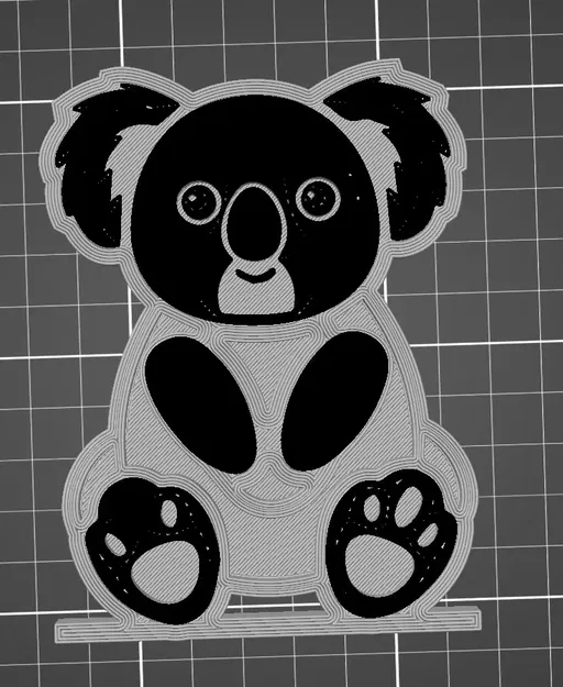 Gấu túi Low-Poly dễ in 3D cho trang trí nội thất - Image 1