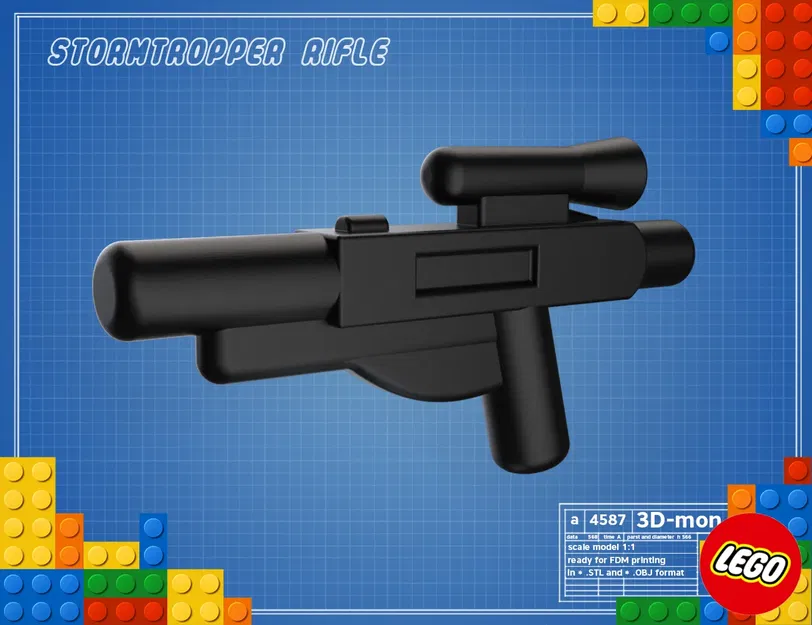Rifle Stormtrooper LEGO Star Wars chi tiết in 3D - Image 6