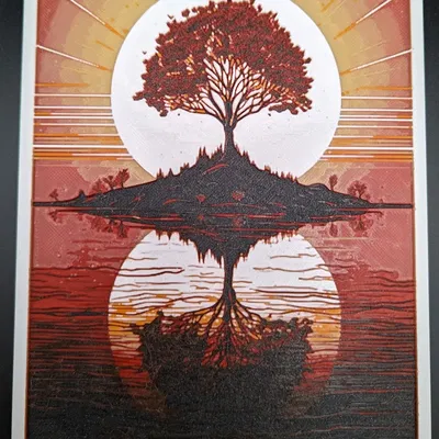 Bức tranh filament hoàng hôn tuyệt đẹp trên hòn đảo