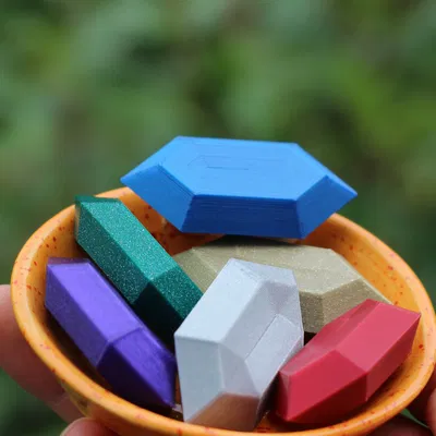 Mô hình rupee đa sắc phong cách Zelda