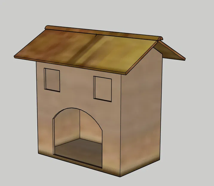 Mô hình nhà cho máng cỏ GT2 thiết kế bằng SKETCHUP - Image 1