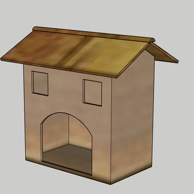 Mô hình nhà cho máng cỏ GT2 thiết kế bằng SKETCHUP