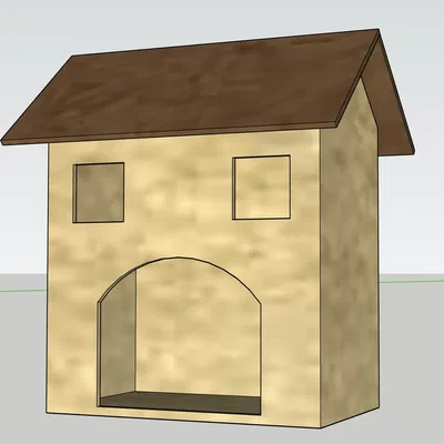 Mô hình nhà cho máng cỏ GT2 thiết kế bằng SKETCHUP