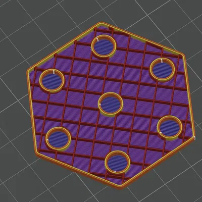 Đồ chơi xếp hình lục giác từ tính với nam châm nhúng