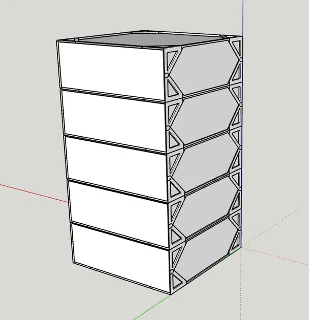 Hộp đựng PCB 10x10 kiểu ngăn kéo bằng bìa cứng - Image 1
