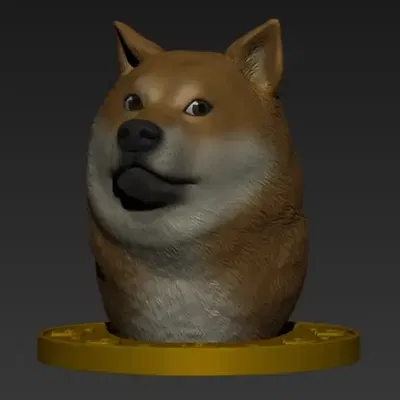 Doge Coin - Biểu tượng tiền điện tử bay lên không trung