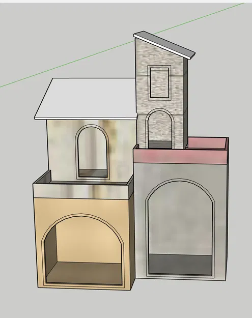 Mô hình nhà cho bối cảnh Giáng sinh GT 10 - Image 3