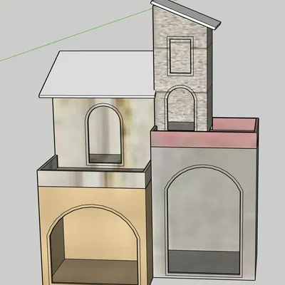 Mô hình nhà cho bối cảnh Giáng sinh GT 10