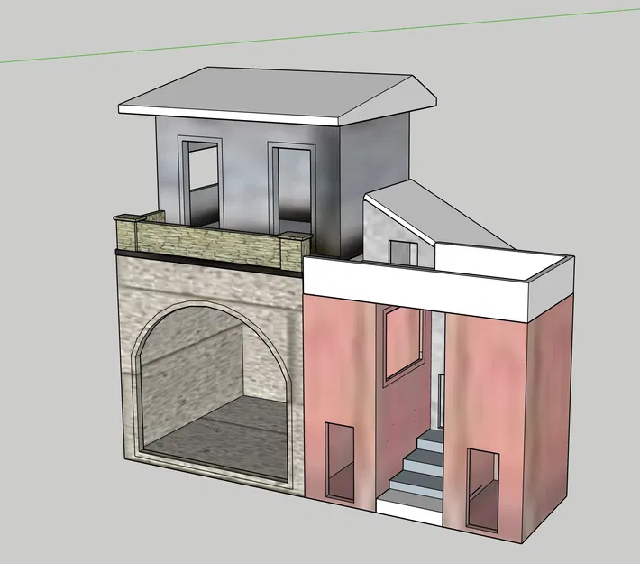 Mô hình nhà cho bối cảnh Giáng Sinh GT 17 - Image 3