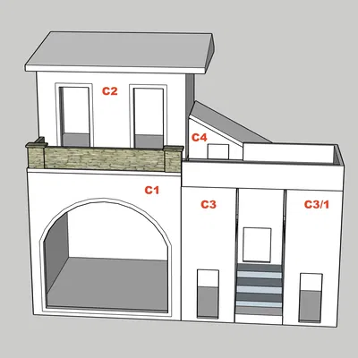 Mô hình nhà cho bối cảnh Giáng Sinh GT 17